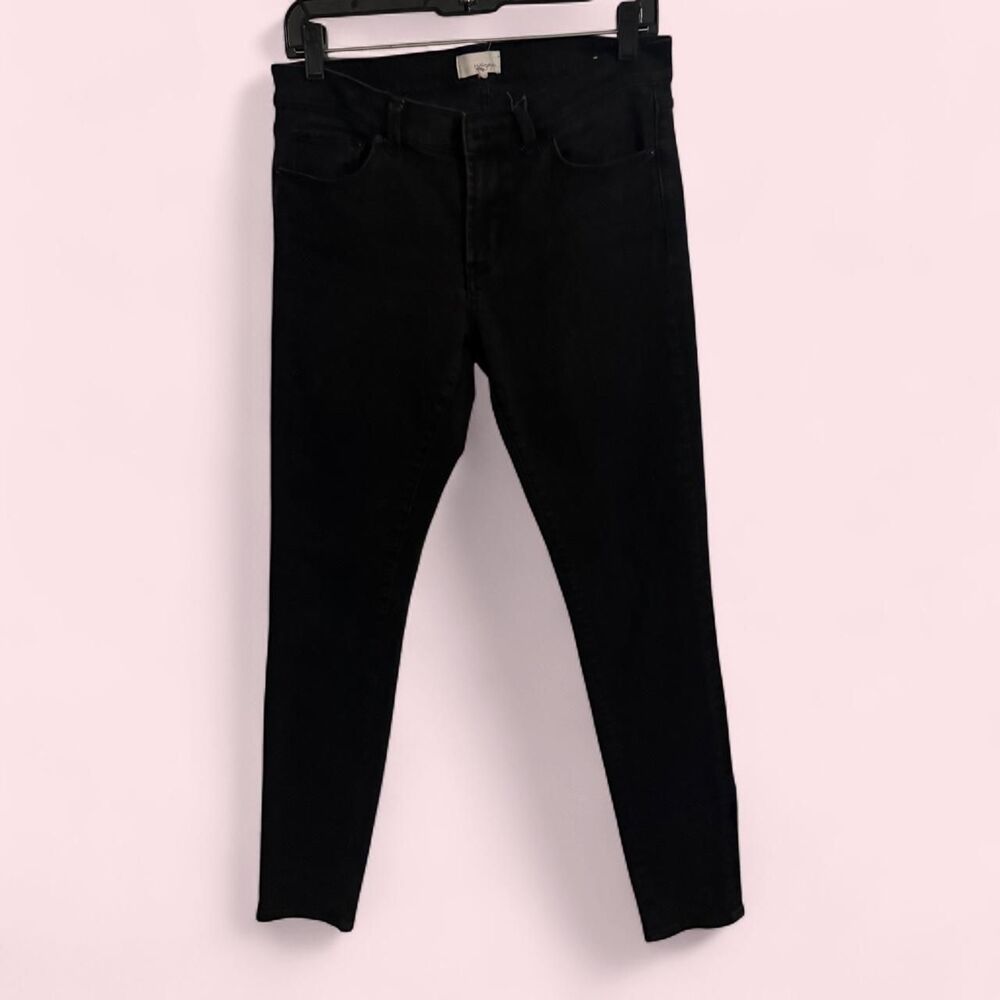 Halogen Jeans Womens 27 Black Mid Rise Skinny Denim Pants
